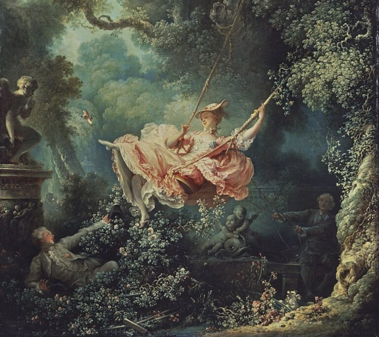 What lies behind Les Hasards heureux de l’escarpolette?